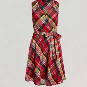 Lauren Ralph Lauren Red Sleeveless Sundress